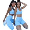 Seamless Solid Yoga Set Women Gym Clothes One Shoulder Crop Top Legging Sexy Fitness Sportswear Suit Running Workout Tracksuit | Vimost Shop.