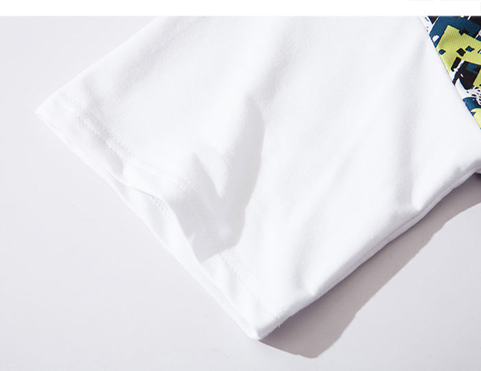 Hip Hop T Shirt Men Harajuku Streetwear Ferocious Bear Print Patchwork Tops Casual Cotton Short Sleeve Tees | Vimost Shop.