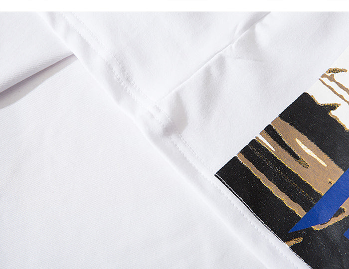 Hip Hop T Shirt Men Harajuku Streetwear Ferocious Bear Print Patchwork Tops Casual Cotton Short Sleeve Tees | Vimost Shop.