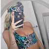 Print One Shoulder High Waist two Pieces Bikini set With Headband Women Swimwear Bathing Suit Swimsuit Female Sexy Holiday Beach | Vimost Shop.