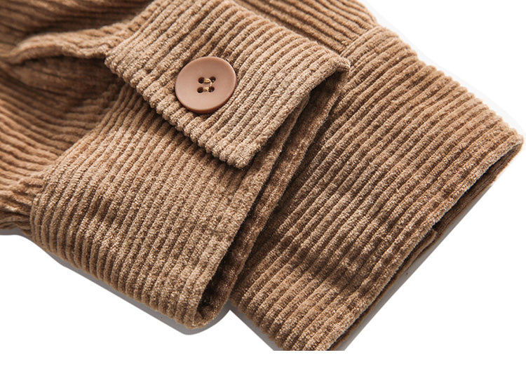 Mens Hip Hop Streetwear Jacket Vintage Retro Corduroy Jacket Coat Autumn Button Loose Bomber Jacket Pockets Cotton Red Blue | Vimost Shop.