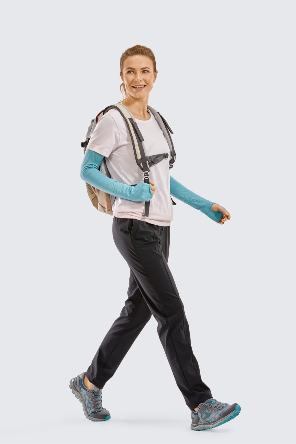 Women's Zip-off Hiking Pants Lightweight Quick Dry Comfy Casual Pants Elastic Waist Straight Leg