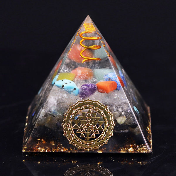 Reiki Orgone Pyramid Energy Generator Seven Chakra Meditation Yoga Development Labradorite Emf Shield Pyramid | Vimost Shop.