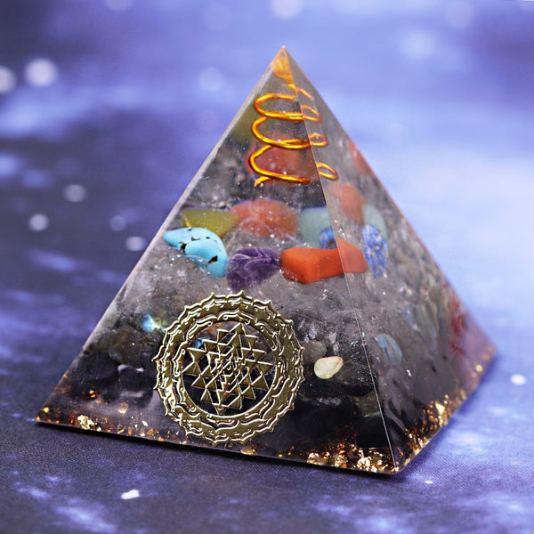 Reiki Orgone Pyramid Energy Generator Seven Chakra Meditation Yoga Development Labradorite Emf Shield Pyramid | Vimost Shop.