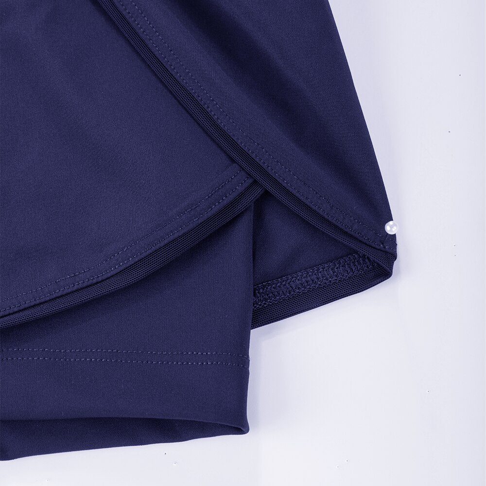 Workout Running Shorts Women with Liner 2 in 1 Athletic Sports Shorts with Zip Pocket- 3 inches