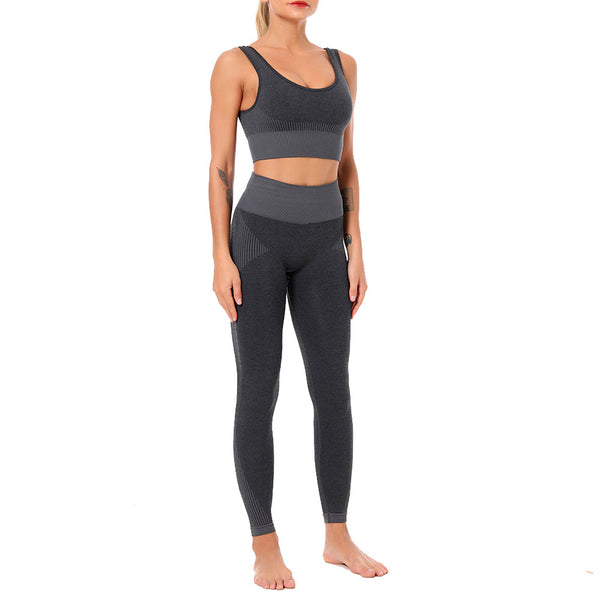 Yoga Set Sports Bra and Leggings Jogging Women Gym Set Clothes Seamless Workout Sports Tights Women Fitness Sports Suit | Vimost Shop.