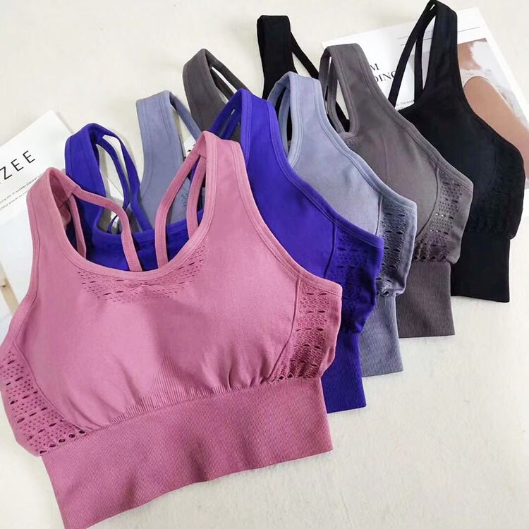 Seamless Sports Yoga Bra Top Fitness Running Tracksuit Fashion Tank Top Push Up Sportswear Gym Work Out Casual Clothing Outfits | Vimost Shop.