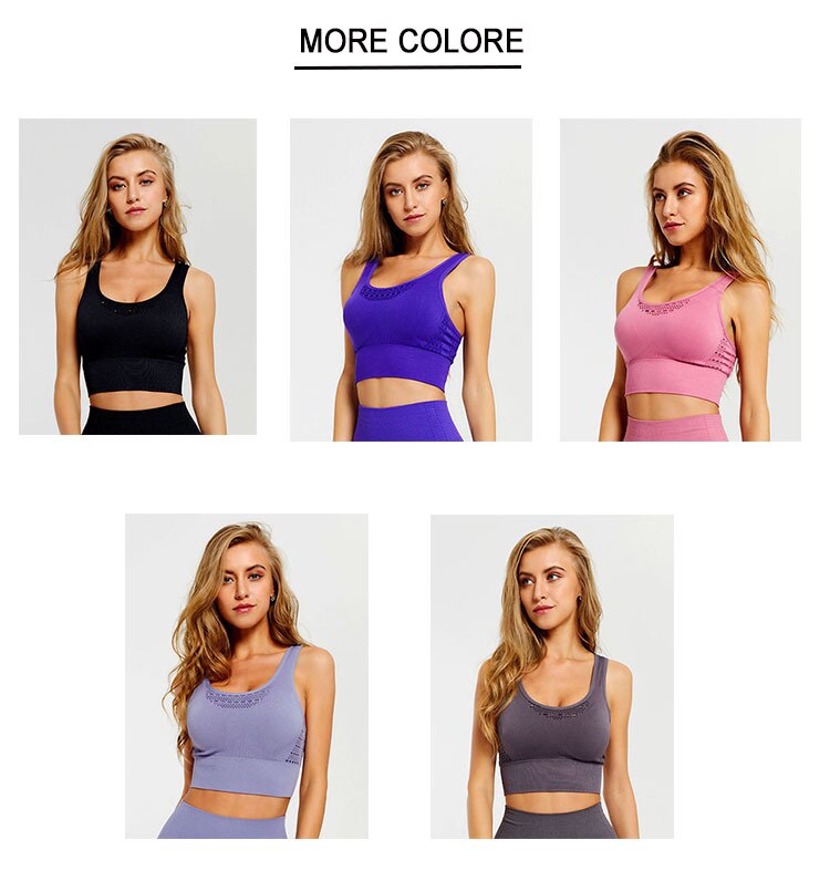 Seamless Sports Yoga Bra Top Fitness Running Tracksuit Fashion Tank Top Push Up Sportswear Gym Work Out Casual Clothing Outfits | Vimost Shop.