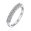 925 Sterling Silver Moissanite Ring Jewelry 0.7Ct VVS1 Half Eternity Band Moissanite Diamond Wedding Ring For Women | Vimost Shop.