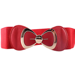 New Fashion Big Bowknot Buckle Wide Elastic Waist Belt Strap For Women Drop Shipping | Vimost Shop.