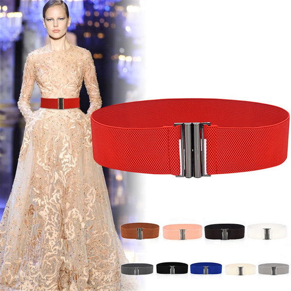 Fashion Brand Waist Belts Women Lady Solid Stretch Elastic Wide Belt New Dress Adornment For Women Waistband Apparel Accessories | Vimost Shop.