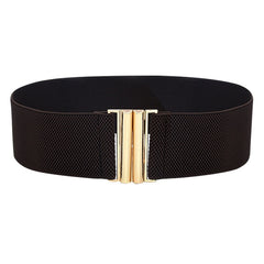 Fashion Female Brief Artificial Leather Wide Belt Women Elastic Cummerbund Strap Dress Accessories Alloy Stretch Buckle Girdle | Vimost Shop.