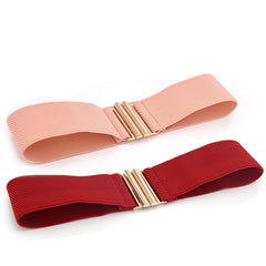 Fashion Female Brief Artificial Leather Wide Belt Women Elastic Cummerbund Strap Dress Accessories Alloy Stretch Buckle Girdle | Vimost Shop.