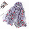 Women Scarves Ladies Embroidery Chiffon Scarves Scarf Hijab Wrap Shawls Beachwear Female Wraps Scarves Bufandas | Vimost Shop.