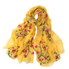Women Scarves Ladies Embroidery Chiffon Scarves Scarf Hijab Wrap Shawls Beachwear Female Wraps Scarves Bufandas | Vimost Shop.