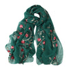 Women Scarves Ladies Embroidery Chiffon Scarves Scarf Hijab Wrap Shawls Beachwear Female Wraps Scarves Bufandas | Vimost Shop.