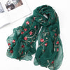 Women Scarves Ladies Embroidery Chiffon Scarves Scarf Hijab Wrap Shawls Beachwear Female Wraps Scarves Bufandas | Vimost Shop.