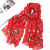 Women Scarves Ladies Embroidery Chiffon Scarves Scarf Hijab Wrap Shawls Beachwear Female Wraps Scarves Bufandas | Vimost Shop.