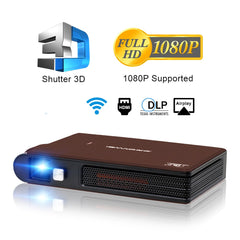 Portable Pocket Mini 3D DLP Projector LED Support Full HD Video WIFI Mobile Beamer Smartphone Home Cinema proyector