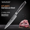 5 PCS Kitchen Knives Set 67 Layers VG 10 Japan Damascus Steel Chef Cleaver Santoku Utility Paring Knife Pakkawood Handle | Vimost Shop.