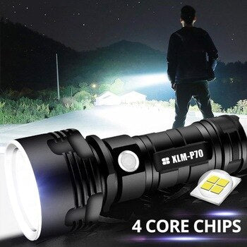 Super Powerful LED Flashlight L2 XHP50 Tactical Torch USB Rechargeable Linterna Waterproof Lamp Ultra Bright Lantern Camping | Vimost Shop.