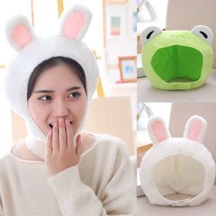 Funny Animal Cute Rabbit Ear Hat Cap Head Cover Plush Ear Hat Girl Dress Party women's hats bonnet femme Headwear caps 7.6 | Vimost Shop.