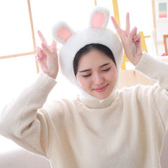 Funny Animal Cute Rabbit Ear Hat Cap Head Cover Plush Ear Hat Girl Dress Party women's hats bonnet femme Headwear caps 7.6 | Vimost Shop.