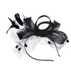 Women Wedding Mesh Hat Fascinator Penny Ribbons Feathers Wedding Party Feather Retro Elegant Hair Bands Hoop Accessories 2020 | Vimost Shop.