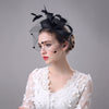 Women Wedding Mesh Hat Fascinator Penny Ribbons Feathers Wedding Party Feather Retro Elegant Hair Bands Hoop Accessories 2020 | Vimost Shop.