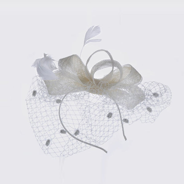 Women Wedding Mesh Hat Fascinator Penny Ribbons Feathers Wedding Party Feather Retro Elegant Hair Bands Hoop Accessories 2020 | Vimost Shop.