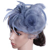 Women Wedding Mesh Hat Fascinator Ribbons And Feathers Wedding Party Cap Feather Retro Elegant Hair Bands Hoop Accessories 2020 | Vimost Shop.