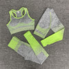 Seamless Gym Yoga Set For Women Fitness Bra Short Shirt Top Leggings Shorts Tracksuit Running Workout Sports Suit Hips Lifting | Vimost Shop.