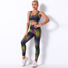Seamless Camo Print Yoga Set Fashion Gym Fitness Vest Crop Top Leggings Suit Workout Running Straining Outfits For Women | Vimost Shop.