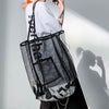 Women Mesh Shoulder Bag Extra Large Capacity Handbag Solid Beach Bags Female Big Tote Ladies Simple Shopping Bag | Vimost Shop.