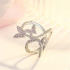 Cute Butterfly Ring For Women Zircon Luxury Finger Shaped Accessorie Fashion Jewelry Korean Version Twist Knucle Rings Femme | Vimost Shop.