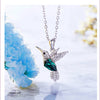 Hummingbird Jewellery 925 Sterling Silver Link Chain Necklace Embellished with Crystal from Swarovski Women Pendant | Vimost Shop.