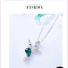 Hummingbird Jewellery 925 Sterling Silver Link Chain Necklace Embellished with Crystal from Swarovski Women Pendant | Vimost Shop.