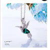 Hummingbird Jewellery 925 Sterling Silver Link Chain Necklace Embellished with Crystal from Swarovski Women Pendant | Vimost Shop.