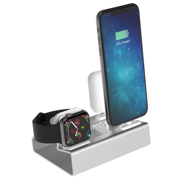 Aluminum 3in 1 Charging Dock For iPhone 11 PRO XR XS Max 8 7 6 Apple Watch Airpods Charger Holder For iWatch Stand Dock Station | Vimost Shop.