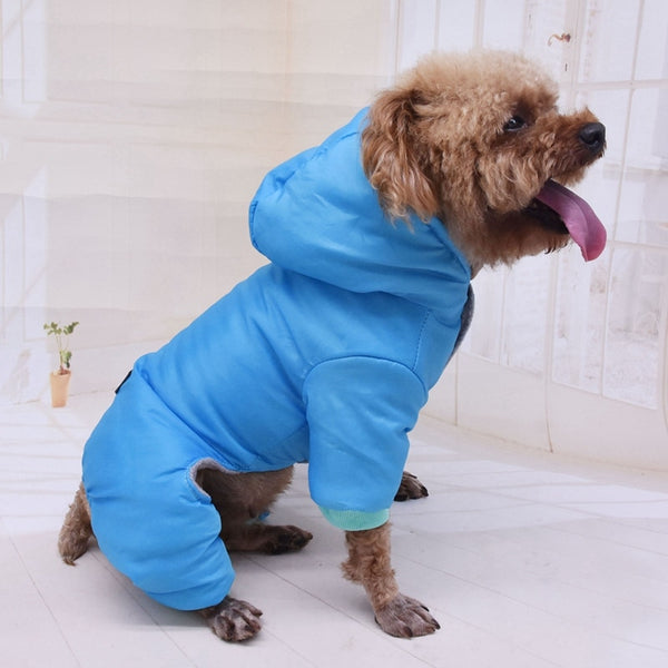 New Winter Dog Clothes  S-XXL Soft Fleece Dog Jumpsuit Small Puppy Coat Pet Outfits 4-legged Windproof Warm Dog Hoodie Clothing | Vimost Shop.