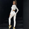 Autumn Striped Tracksuit Set For Women Casual Gym Running Sports Work Out Slim Outfits Striped Long Sleeve Top Pencil Pants Suit | Vimost Shop.