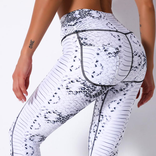 Print Yoga Leggings Seamless High Waist Pants Fashion High Elastic Slim Hips Lifting Trousers Gym Fitness Workout Running Sports | Vimost Shop.