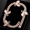 Top Quality Rose Gold Cuban Link Butterfly Choker Necklace Chain Crystal Rhinestone Chokers Necklaces For Women Collar Wholesale | Vimost Shop.