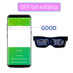 Magic Bluetooth LED Party Glasses APP Control Luminous Glasses EMD DJ Electric Syllables Glow Party Supplies Drop Shipping | Vimost Shop.