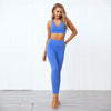 Solid Seamless Yoga Sets Fitness Sports Set Tank Crop Top Pants Tracksuit For Women Push Up Work Out Gym Sportswear Outfits | Vimost Shop.