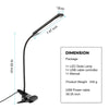 5W 48LED Desk Lamp Dimmable Flexible USB Clip-On Table Reading Book Light Black | Vimost Shop.
