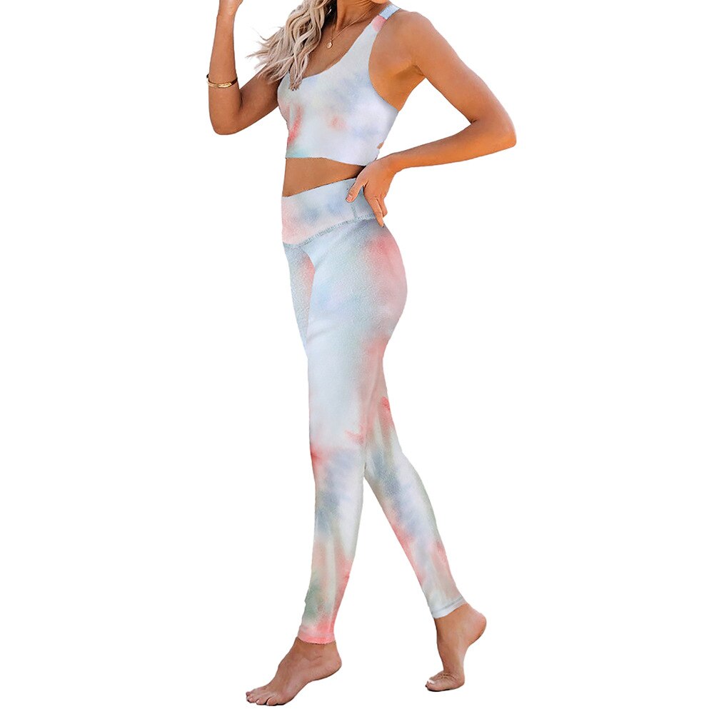 Seamless Leopard Print Yoga Set Gym Clothing Tank Crop Top Leggings Suit Push Up Workout Training Running Jogging Tracksuit | Vimost Shop.