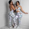 Seamless Butterfly Print Yoga Gym Set Fashion Fitness Twist Crop Top Leggings Suit Push Up Workout Training Running New Clothing | Vimost Shop.