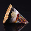 Orgonite Pyramid Amethystine Point In Gold Circle With Colourful Stone And Obsidian Natural Crystal Emf Protection Orgone Energy | Vimost Shop.