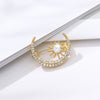 Gold CZ Zircon Daintiness Sun Moon brooch Crystal Exquisiteness the Sunshine moon Pin Accessories broche for Women Men Jewelry | Vimost Shop.